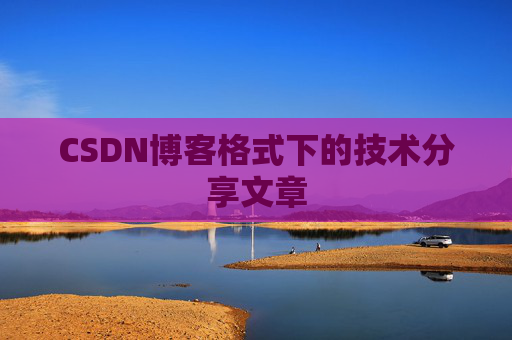 CSDN博客格式下的技术分享文章